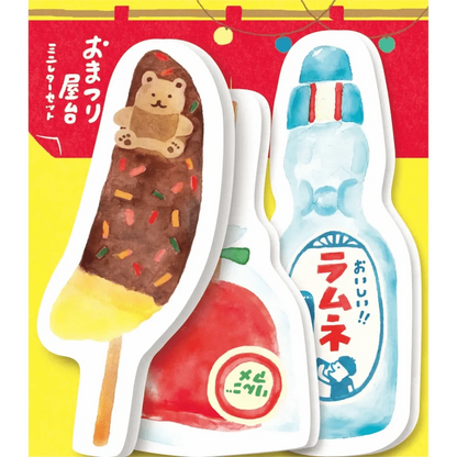 FURUKAWASHIKO Letter Sets Summer Snacks - Limited Edition -  Die-cut Mini Letter Set