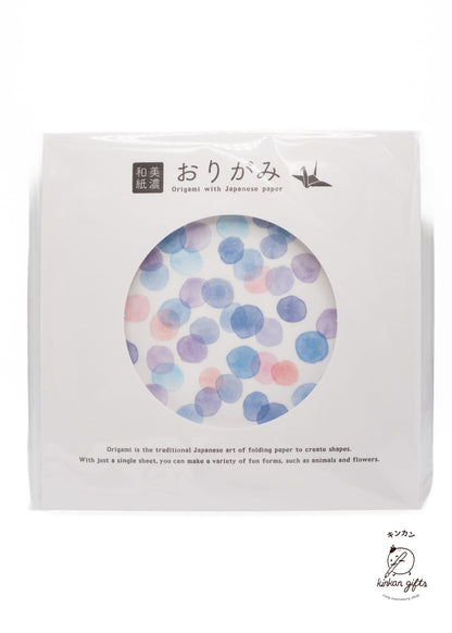FURUKAWASHIKO Origami Paper Blue Dots Furukawa Shiko - Mino washi Letter Writing Item - Origami