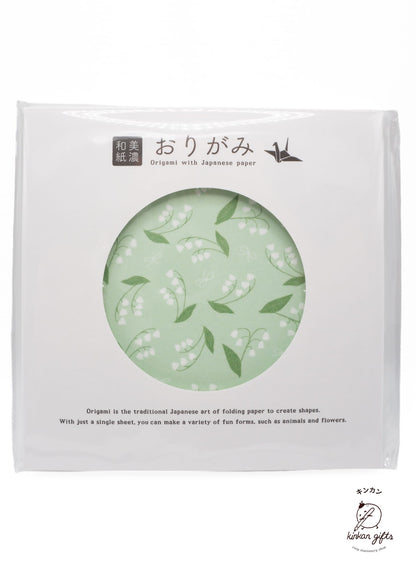 FURUKAWASHIKO Origami Paper Lily of the Valley Furukawa Shiko - Mino washi Letter Writing Item - Origami