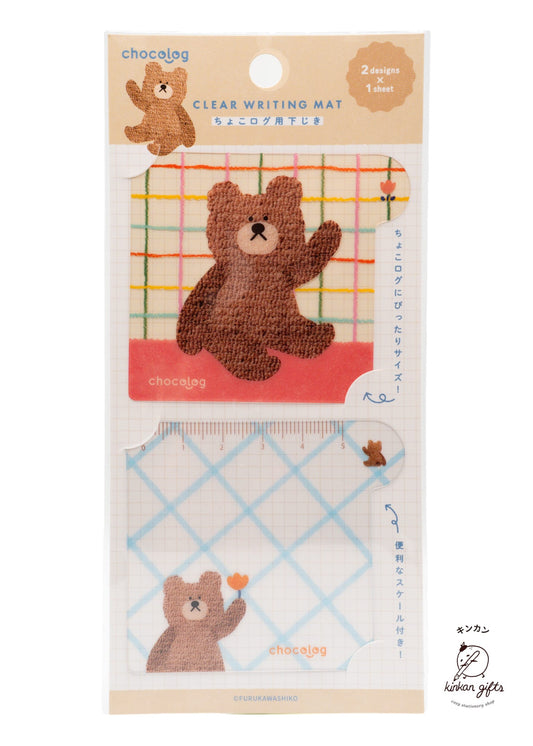 FURUKAWASHIKO Pencil Board Bear Furukawa Shiko x Chocolog - Clear Writing Mat