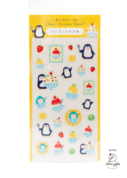 FURUKAWASHIKO Sticker Sheet Furukawashiko Sticker Sheet - Penguin & Shaved Ice