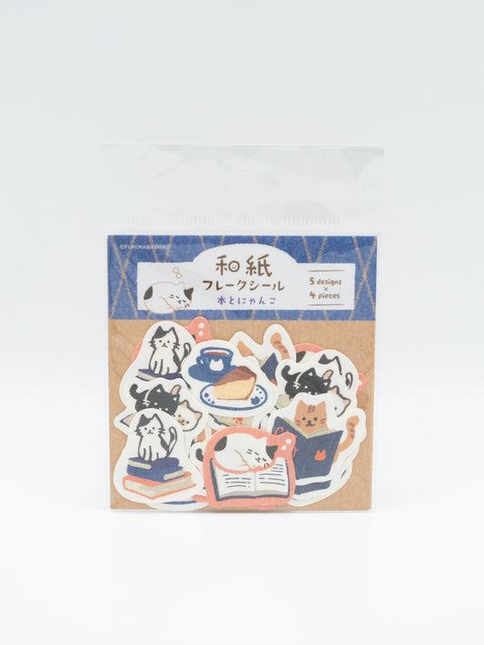 FURUKAWASHIKO Washi Stickers Book Cats Washi Flake Stickers