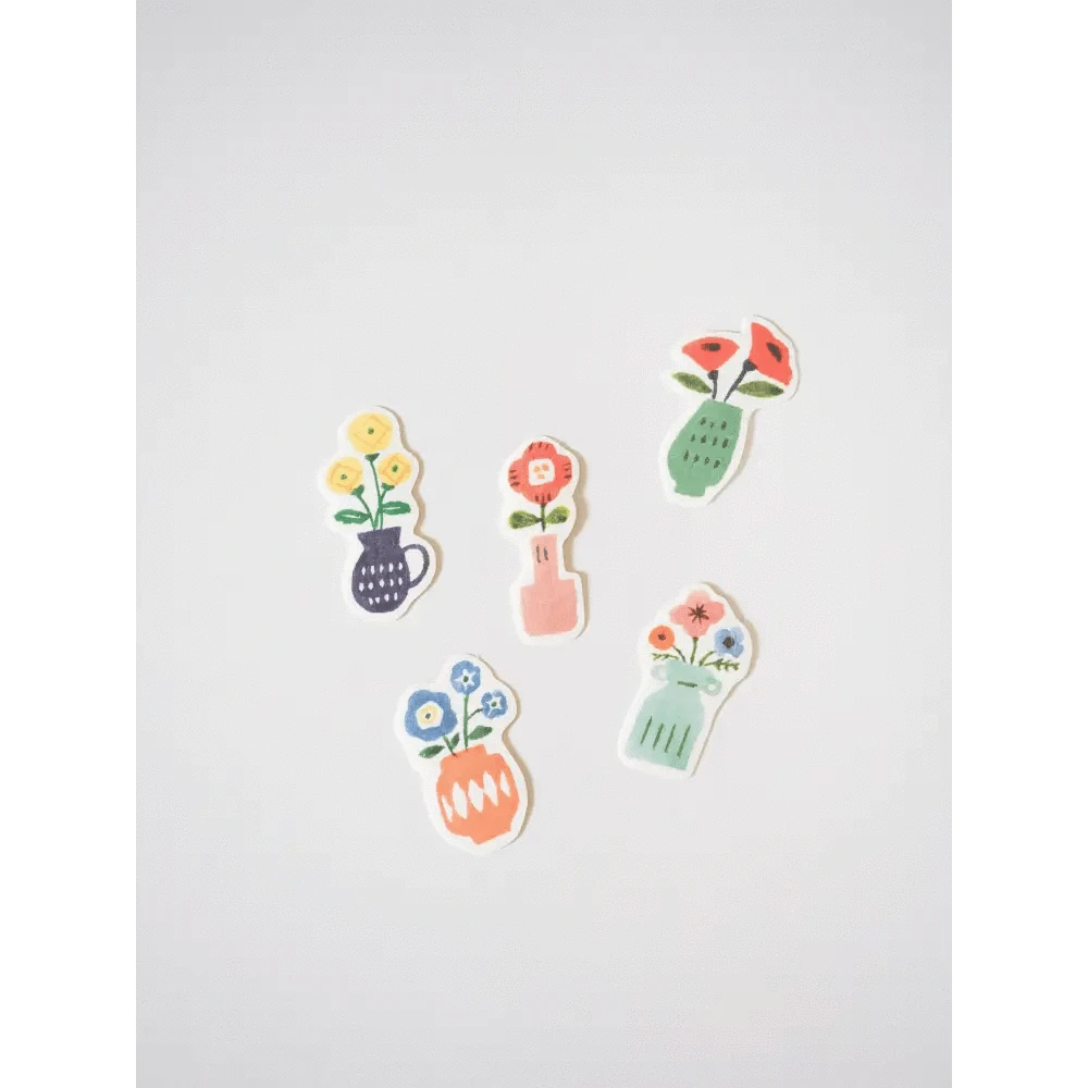 FURUKAWASHIKO Washi Stickers Vase Washi Flake Stickers