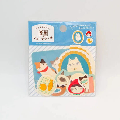 FURUKAWASHIKO Washi Stickers Washi Stickers - Watashi-biyori Series - Blue Cats