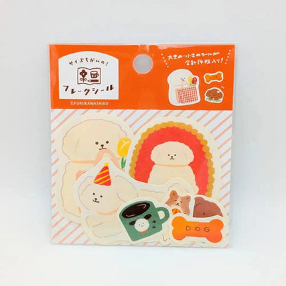 FURUKAWASHIKO Washi Stickers Washi Stickers - Watashi-biyori Series - Puffy Dogs