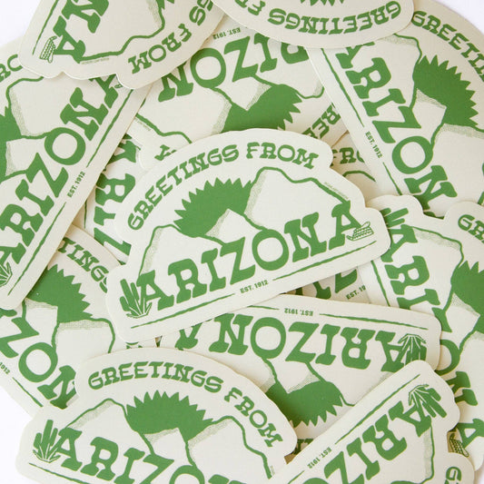 Gab Art & Design Greetings from arizona sticker