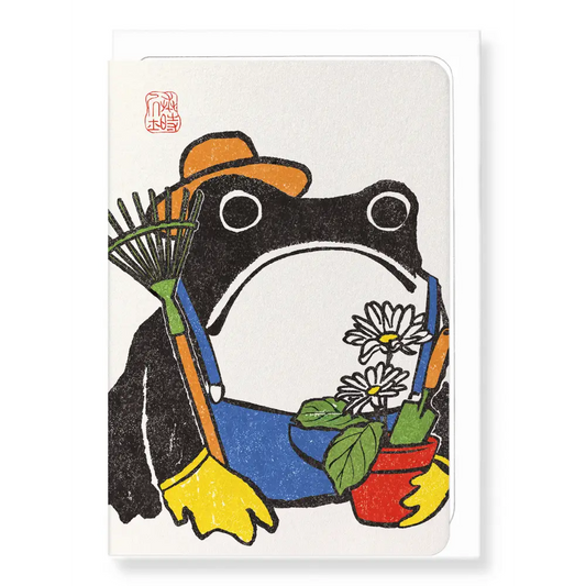 Ezen Trade GARDENER FROG: Japanese Greeting Card