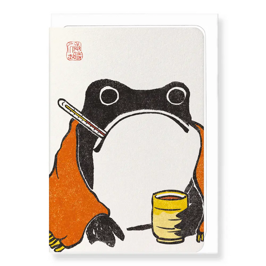 Ezen Trade GET WELL SOON FROG: Japanese Greeting Card