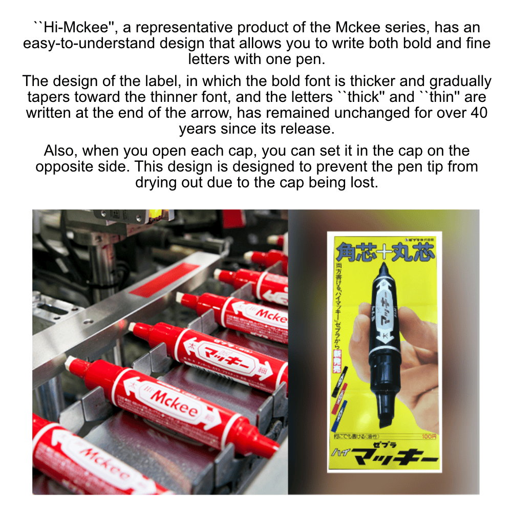 Hakubundo Black ZEBRA MCKEE PERMANENT MARKER