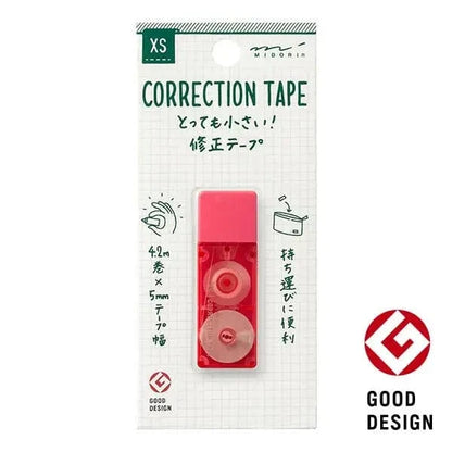 Hakubundo Correction Tape WHITE Midori XS Correction Tape