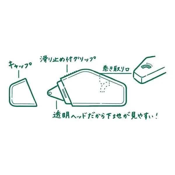 Hakubundo Glue & Adhesives PINK Midori XS Glue Tape