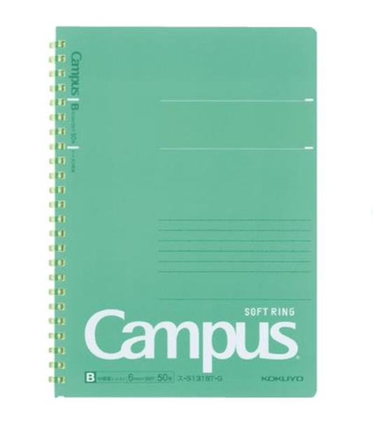 Hakubundo Green / B5 【Japanese】KOKUYO CAMPUS SOFTRING DOT RULED 40 SHEET NOTEBOOK