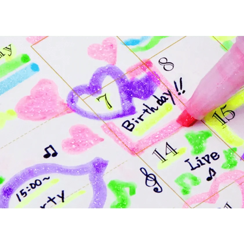 Hakubundo Highlighters & Markers Zebra Glitter Highlighter Kirarich Pen