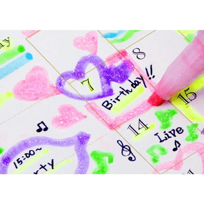 Hakubundo Highlighters & Markers Zebra Glitter Highlighter Kirarich Pen