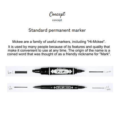 Hakubundo Highlighters & Markers Zebra Mckee Permanent Marker
