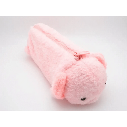 Hakubundo Pen & Pencil Cases Light Pink Axolotl Plush Pen Case Fluffy Fabric Pouch M