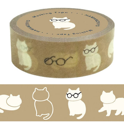 HAMAMONYO Cats with Glasses Hamamonyo Washi Tapes