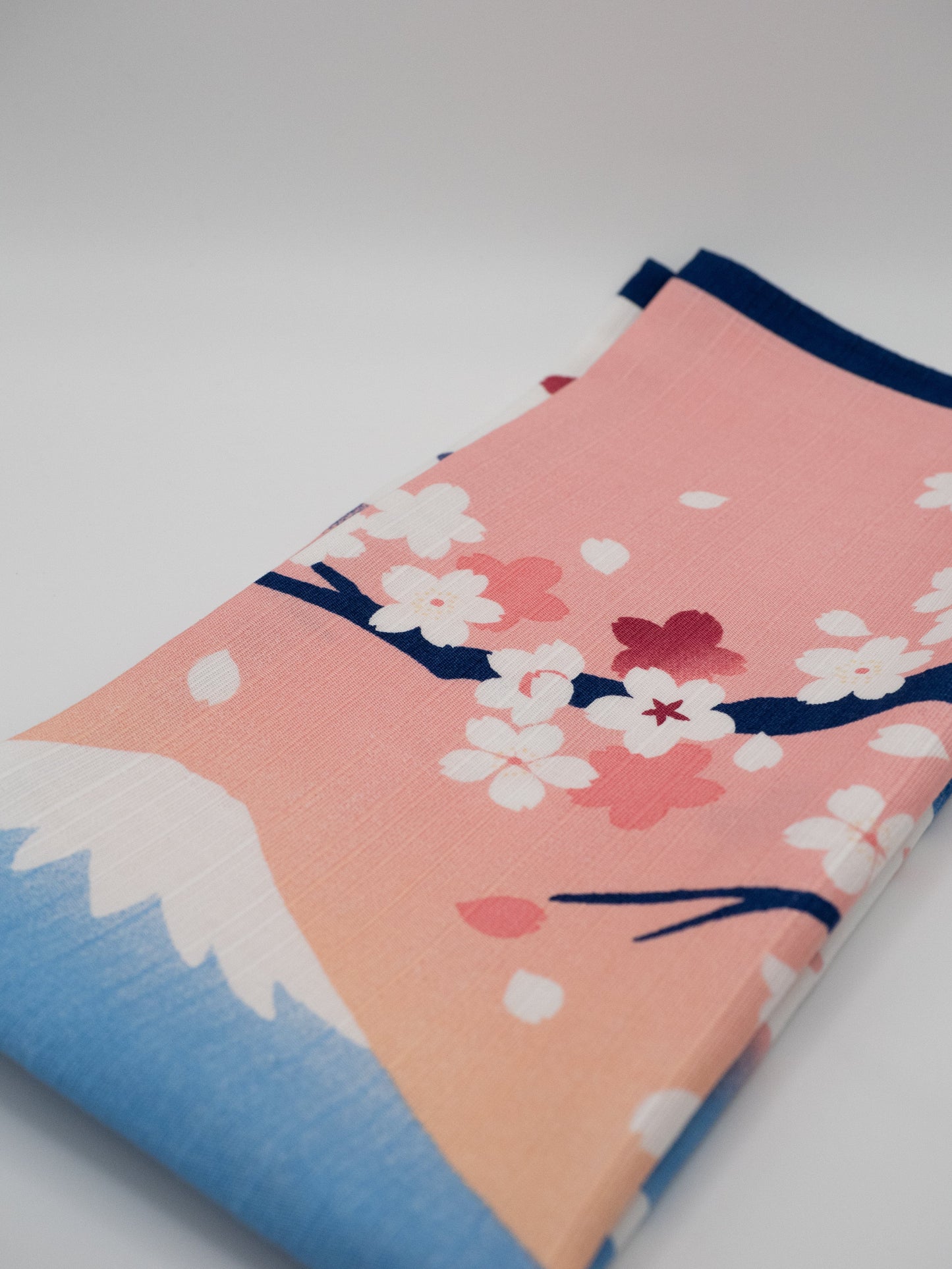 HAMAMONYO Furoshiki Cloths Bento Wrapping Cloth (Furoshiki) - 50cm - Unkai Fuji & Cherry Blossoms