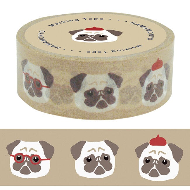 HAMAMONYO Pug Hamamonyo Washi Tapes