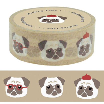HAMAMONYO Pug Hamamonyo Washi Tapes