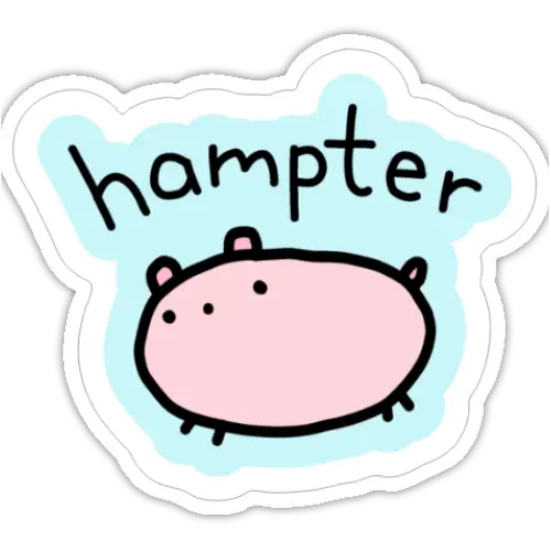 Hampter - Poorly Drawn Hamster 2’’ Vinyl Sticker - Decorative Stickers