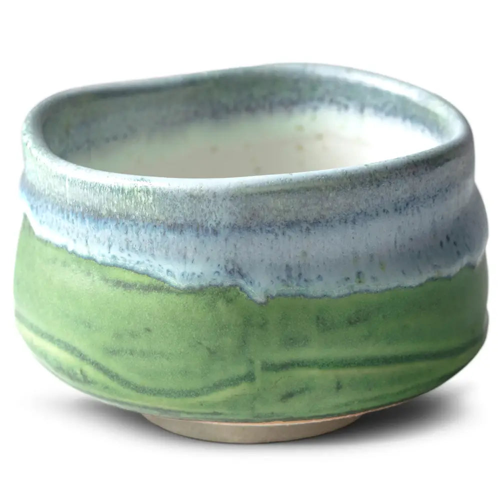 Handmade Japanese Sea Matcha Tea Bowl - Ceramic / 16 oz / Iguchi Deep Sea Matcha Bowl