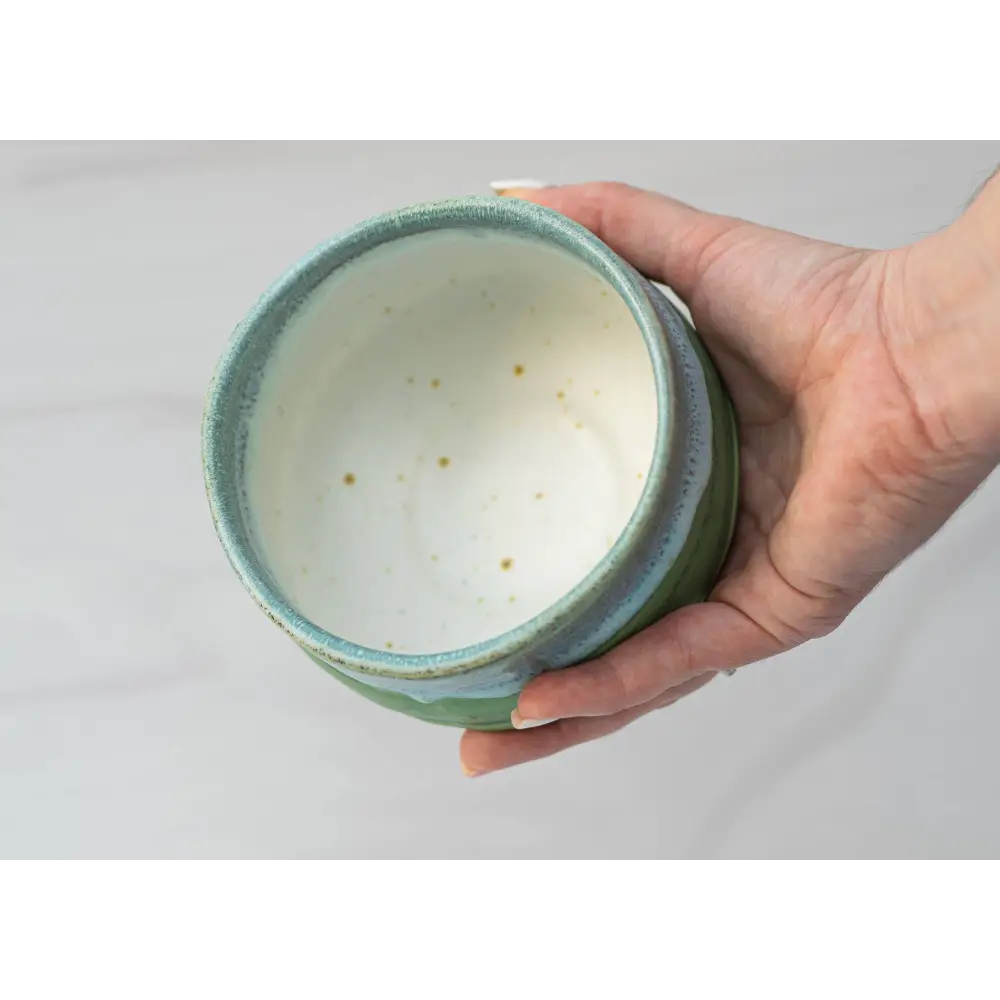 Handmade Japanese Sea Matcha Tea Bowl - Ceramic / 16 oz / Iguchi Deep Sea Matcha Bowl