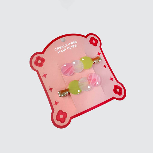 Have A Nice Day No Crease Dango Hair Clip- Set of 2