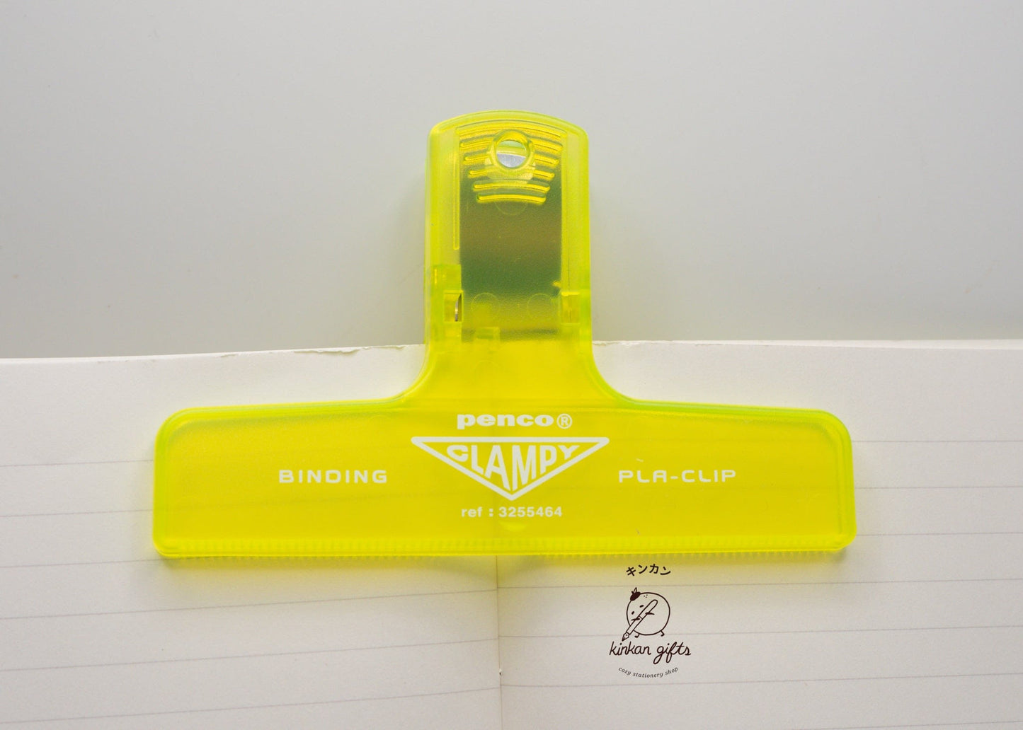 Hightide USA book accessories Clear Yellow PENCO Plastic Clip