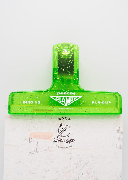 Hightide USA book accessories Light Green PENCO Plastic Clip Glitter