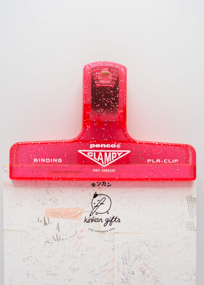 Hightide USA book accessories Pink PENCO Plastic Clip Glitter