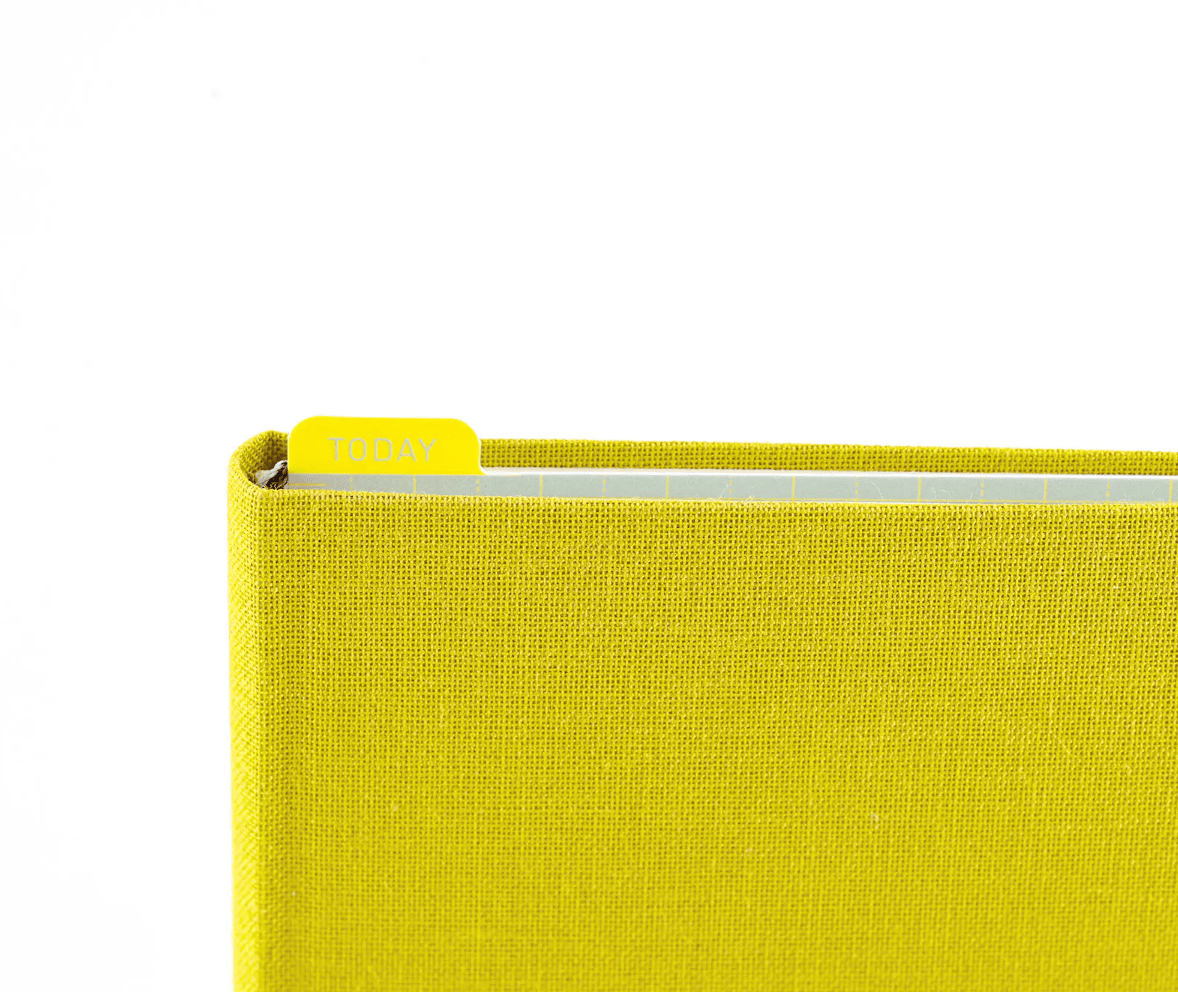 Hightide USA book accessories PREORDER - Hobonichi Techo Accessories - Hobonichi Pencil Board for A6 Size - Ice Gray x Yellow