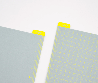 Hightide USA book accessories PREORDER - Hobonichi Techo Accessories - Hobonichi Pencil Board for A6 Size - Ice Gray x Yellow