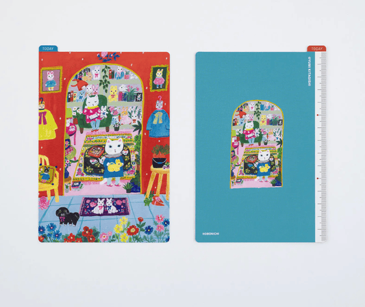 Hightide USA book accessories PREORDER - Hobonichi Techo Accessories - Yumi Kitagishi: Hobonichi Pencil Board for A6 Size - In the Room