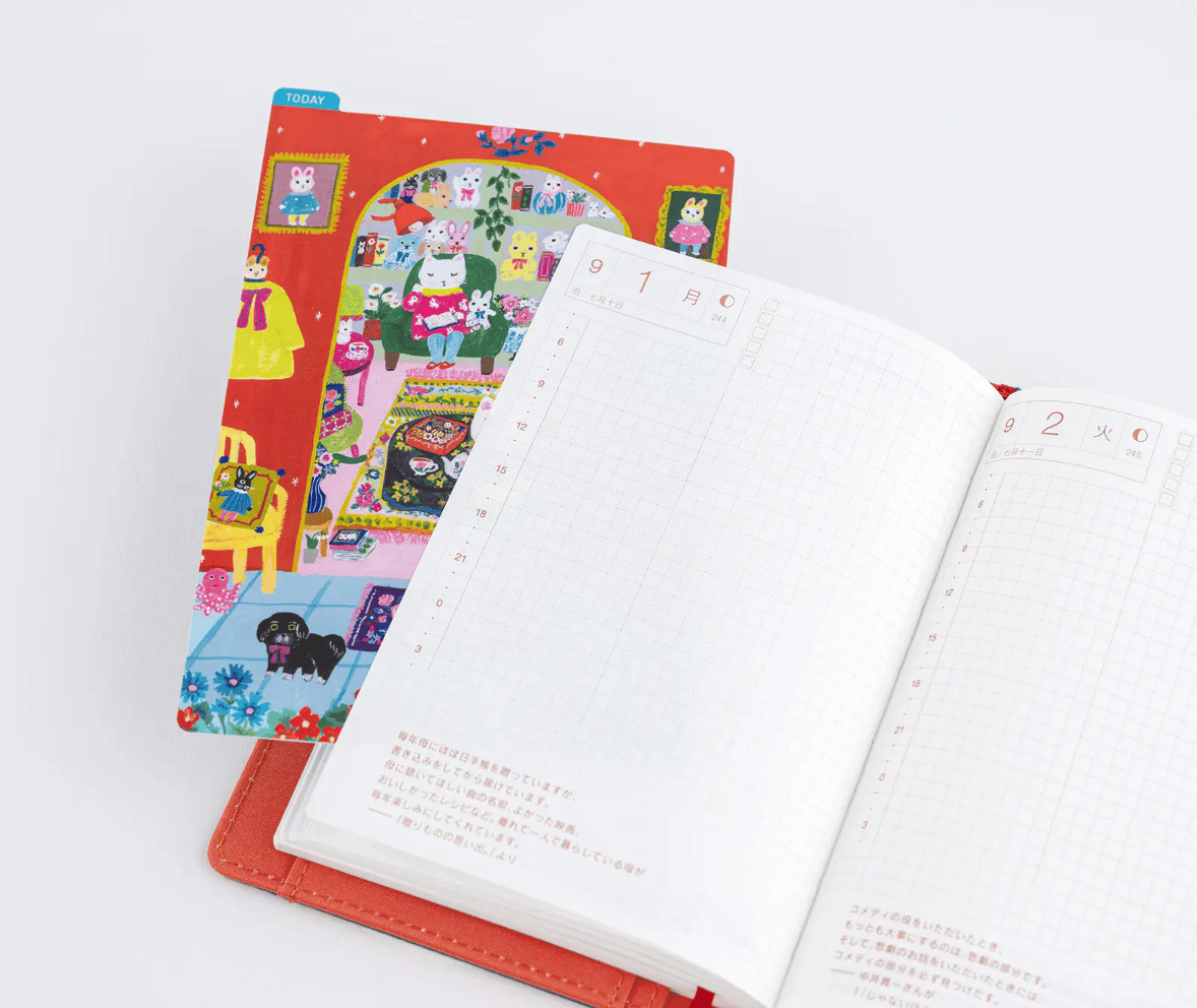 Hightide USA book accessories PREORDER - Hobonichi Techo Accessories - Yumi Kitagishi: Hobonichi Pencil Board for A6 Size - In the Room