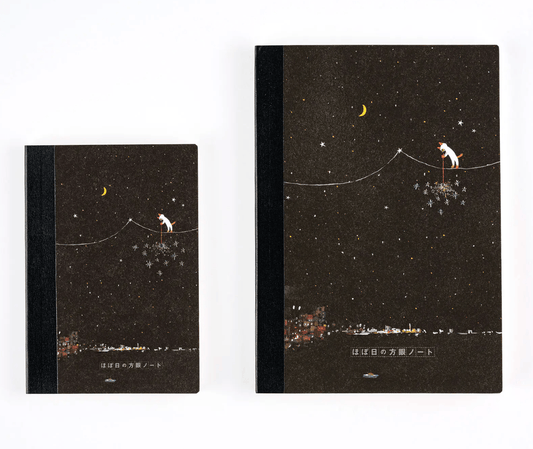 Hightide USA Notebooks & Notepads PREORDER - Hobonichi Techo Accessories - Hiroko Kubota: Hobonichi Graph Notebook - A6 - Another Night of Falling Star Sparklers