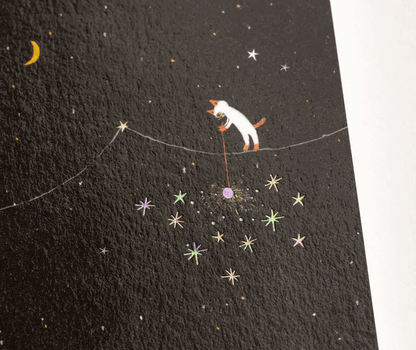 Hightide USA Notebooks & Notepads PREORDER - Hobonichi Techo Accessories - Hiroko Kubota: Hobonichi Graph Notebook - A6 - Another Night of Falling Star Sparklers