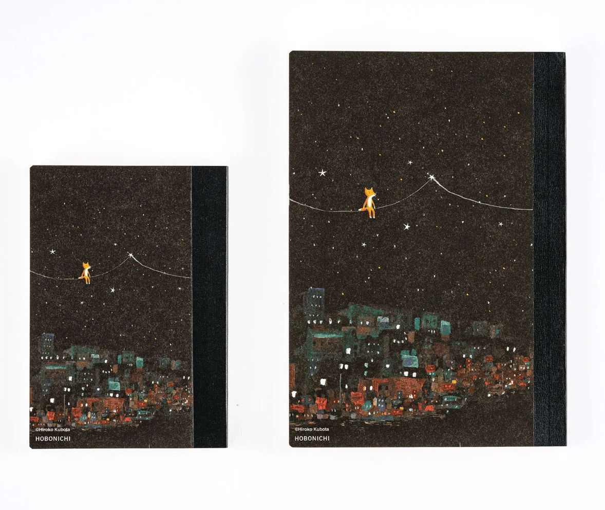 Hightide USA Notebooks & Notepads PREORDER - Hobonichi Techo Accessories - Hiroko Kubota: Hobonichi Graph Notebook - A6 - Another Night of Falling Star Sparklers