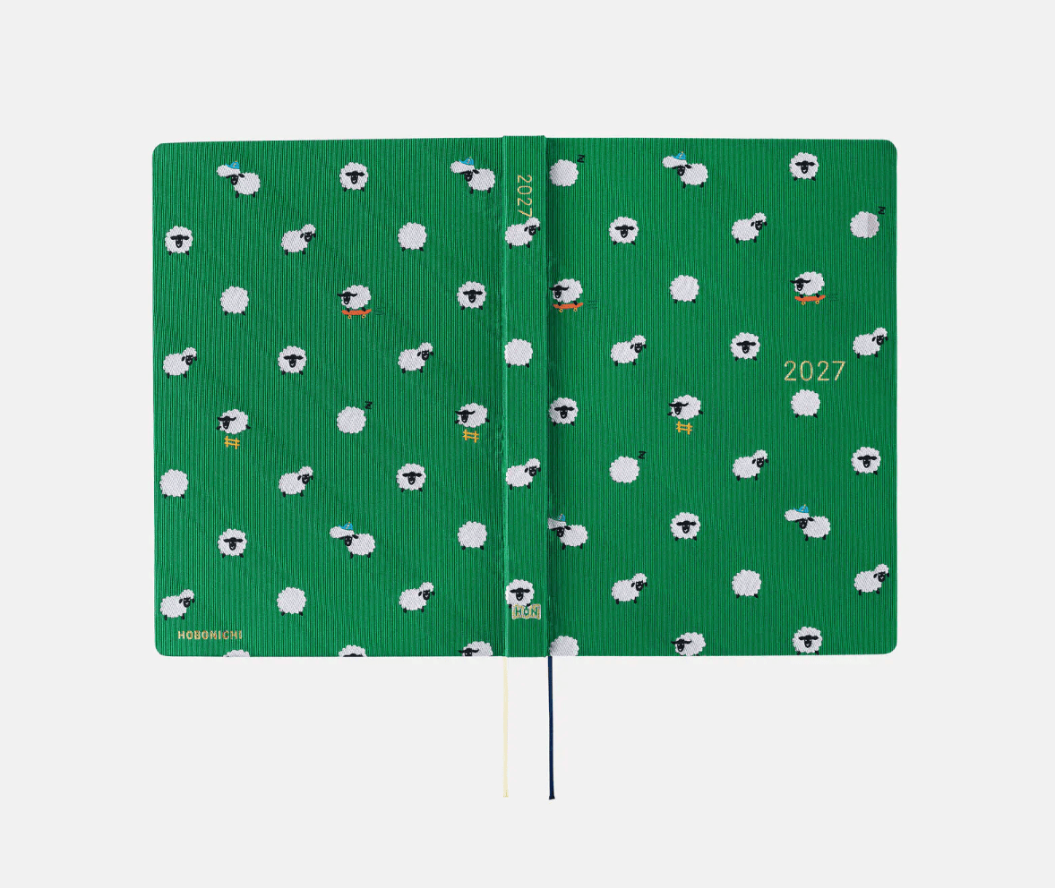 Hightide USA Planners PREORDER - Hobonichi Techo 2027 HON A5 Bow & Tie: Sheep Sheep Sheep