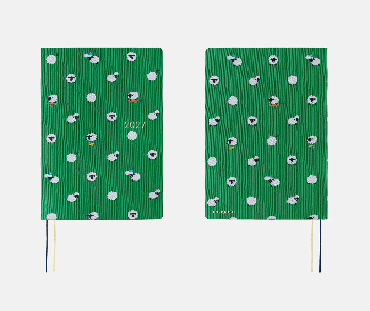 Hightide USA Planners PREORDER - Hobonichi Techo 2027 HON A5 Bow & Tie: Sheep Sheep Sheep