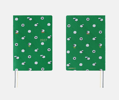 Hightide USA Planners PREORDER - Hobonichi Techo 2027 HON A5 Bow & Tie: Sheep Sheep Sheep