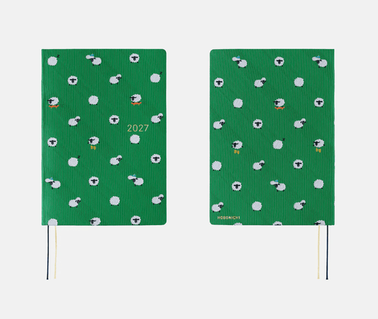 Hightide USA Planners PREORDER - Hobonichi Techo 2027 HON A5 Bow & Tie: Sheep Sheep Sheep