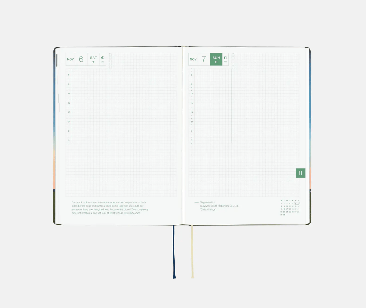 Hightide USA Planners PREORDER - Hobonichi Techo 2027 HON A5 Hiroko Kubota: String Telephone Until the Moon is Full