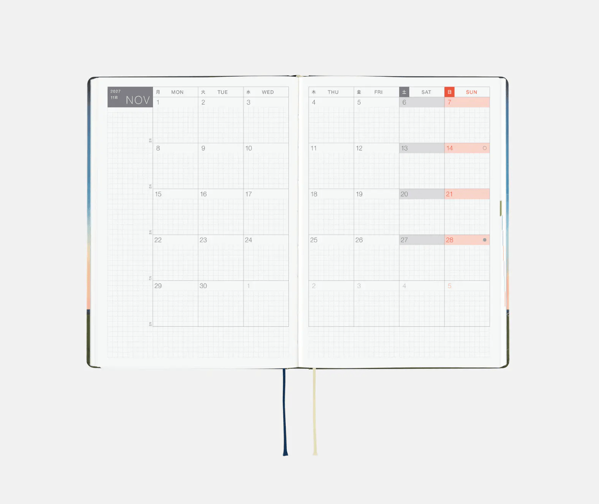 Hightide USA Planners PREORDER - Hobonichi Techo 2027 HON A5 Hiroko Kubota: String Telephone Until the Moon is Full