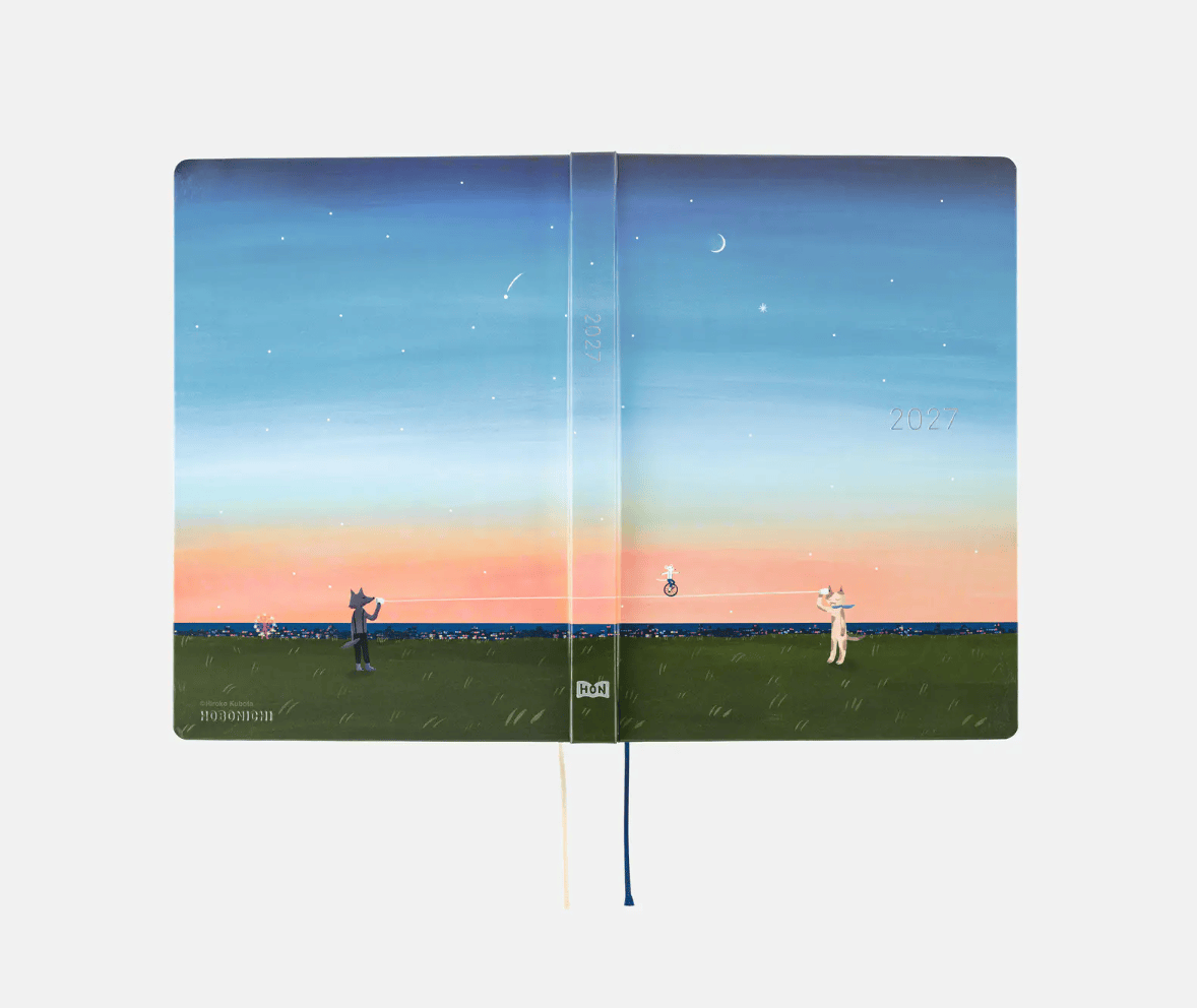 Hightide USA Planners PREORDER - Hobonichi Techo 2027 HON A5 Hiroko Kubota: String Telephone Until the Moon is Full