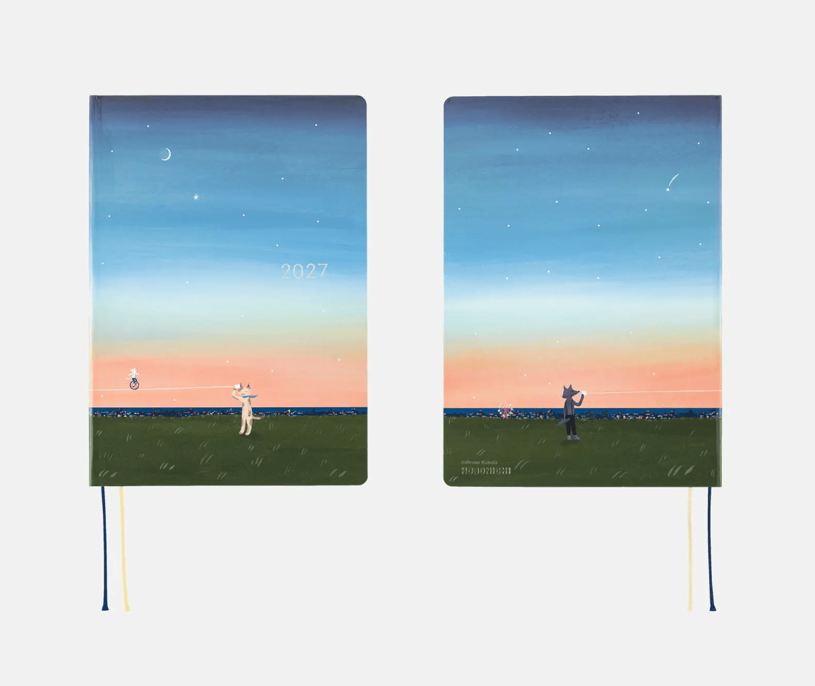 Hightide USA Planners PREORDER - Hobonichi Techo 2027 HON A5 Hiroko Kubota: String Telephone Until the Moon is Full