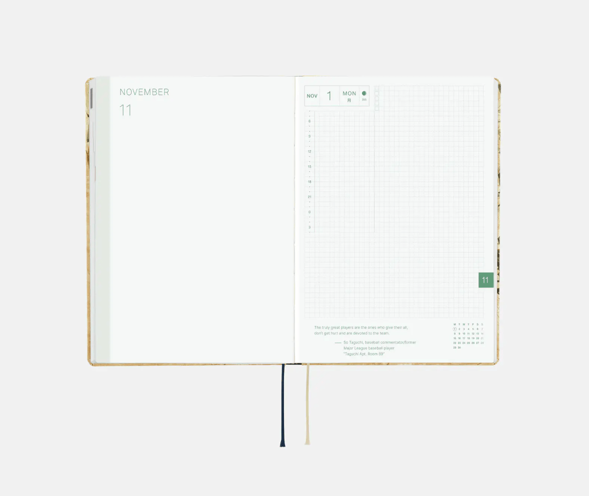 Hightide USA Planners PREORDER - Hobonichi Techo 2027 HON A5 V&A Series: Vine