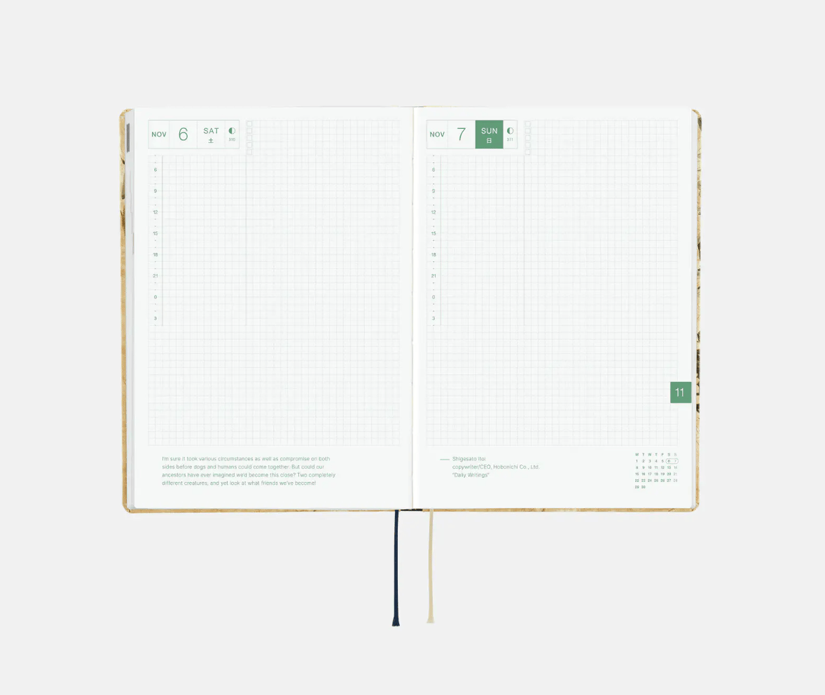 Hightide USA Planners PREORDER - Hobonichi Techo 2027 HON A5 V&A Series: Vine