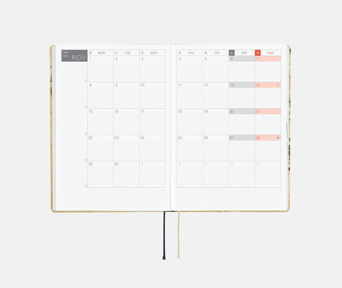 Hightide USA Planners PREORDER - Hobonichi Techo 2027 HON A5 V&A Series: Vine