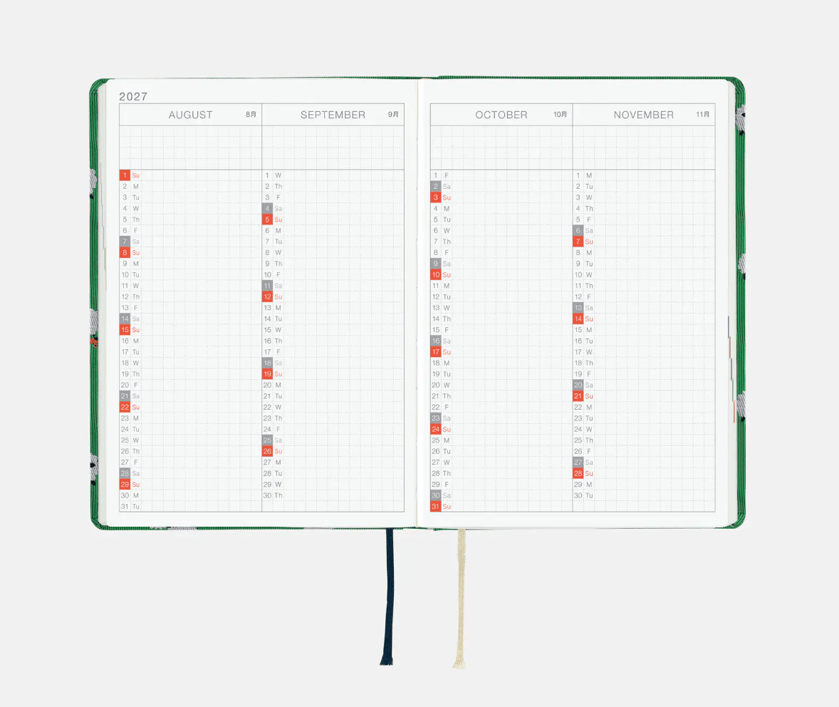 Hightide USA Planners PREORDER - Hobonichi Techo 2027 HON A6 Bow & Tie: Sheep Sheep Sheep
